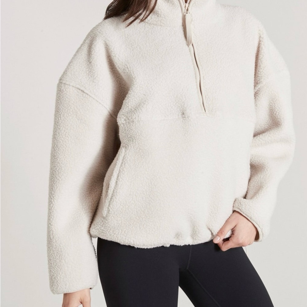 Brand New - ALL FENIX SOFT FLEECE 1/2 ZIP SWEATER CLAY COLOR